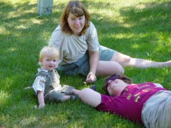 Sunning with Mom & Grandma Luci